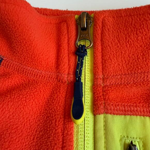 LL Bean Youth Fitness Fleece Quarter-Zip Colorblock 4 - Picture 5 of 11